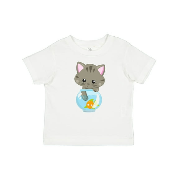 Inktastic Cute Cat, Little Cat, Kitty, Kitten, Fish Bowl Girls Baby T-Shirt