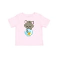 thumbnail image 1 of Inktastic Cute Cat, Little Cat, Kitty, Kitten, Fish Bowl Girls Baby T-Shirt, 1 of 5