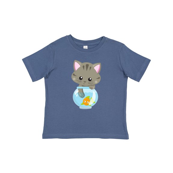 Inktastic Cute Cat, Little Cat, Kitty, Kitten, Fish Bowl Girls Baby T-Shirt