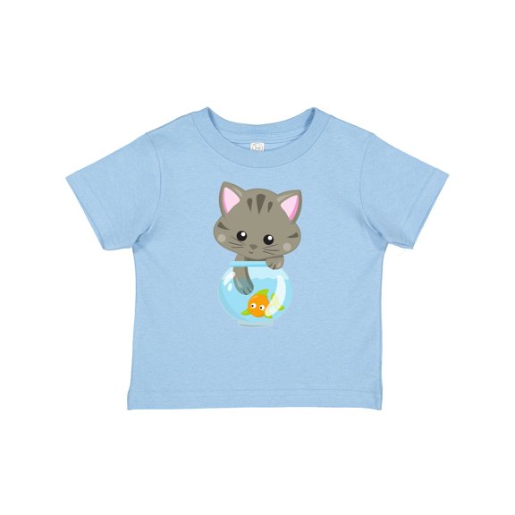 Inktastic Cute Cat, Little Cat, Kitty, Kitten, Fish Bowl Girls Baby T-Shirt