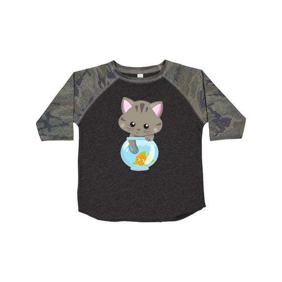 Inktastic Cute Cat, Little Cat, Kitty, Kitten, Fish Bowl Girls Toddler T-Shirt