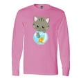 thumbnail image 1 of Inktastic Cute Cat, Little Cat, Kitty, Kitten, Fish Bowl Long Sleeve T-Shirt, 1 of 5