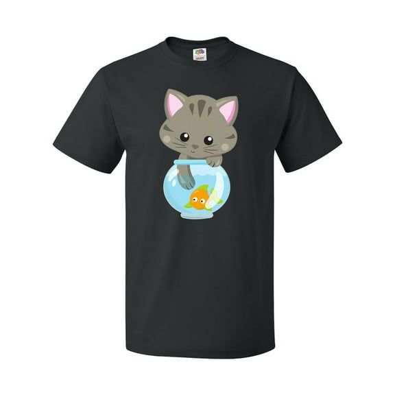 Inktastic Cute Cat, Little Cat, Kitty, Kitten, Fish Bowl T-Shirt