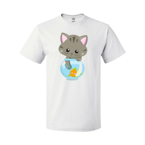Inktastic Cute Cat, Little Cat, Kitty, Kitten, Fish Bowl T-Shirt