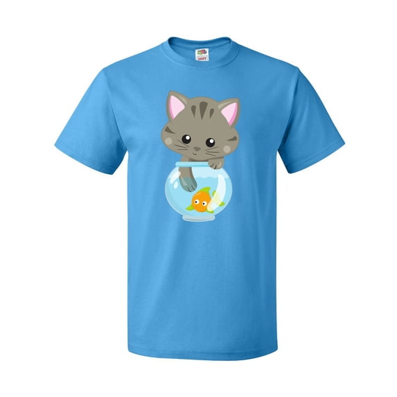 Inktastic Cute Cat, Little Cat, Kitty, Kitten, Fish Bowl T-Shirt