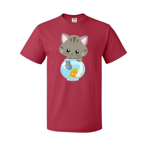 Inktastic Cute Cat, Little Cat, Kitty, Kitten, Fish Bowl T-Shirt