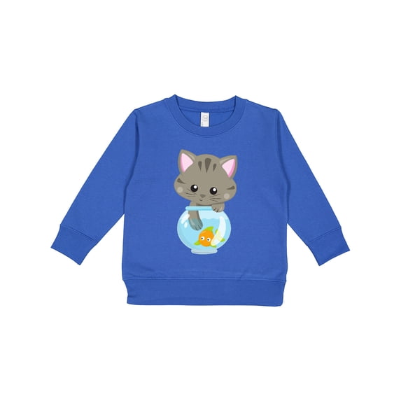 Inktastic Cute Cat, Little Cat, Kitty, Kitten, Fish Bowl Toddler Sweatshirt