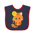 thumbnail image 1 of Inktastic Cute Cat, Orange Cat, Kitty, Kitten, Sunflower Girls Baby Bib, 1 of 4