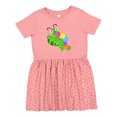 thumbnail image 1 of Inktastic Cute Caterpillar on Leaf Girls Toddler Dress, 1 of 5
