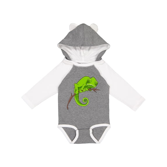 Inktastic Cute Chameleon Boys or Girls Long Sleeve Baby Bodysuit