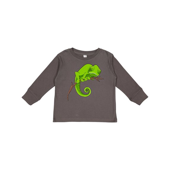 Inktastic Cute Chameleon Boys or Girls Long Sleeve Toddler T-Shirt