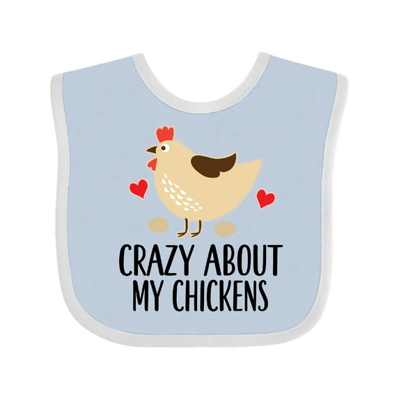 Inktastic Cute Chicken Farming Boys or Girls Baby Bib