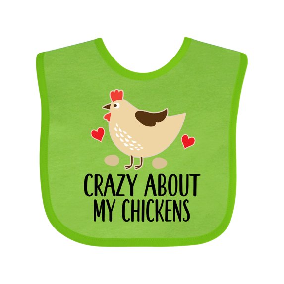 Inktastic Cute Chicken Farming Boys or Girls Baby Bib