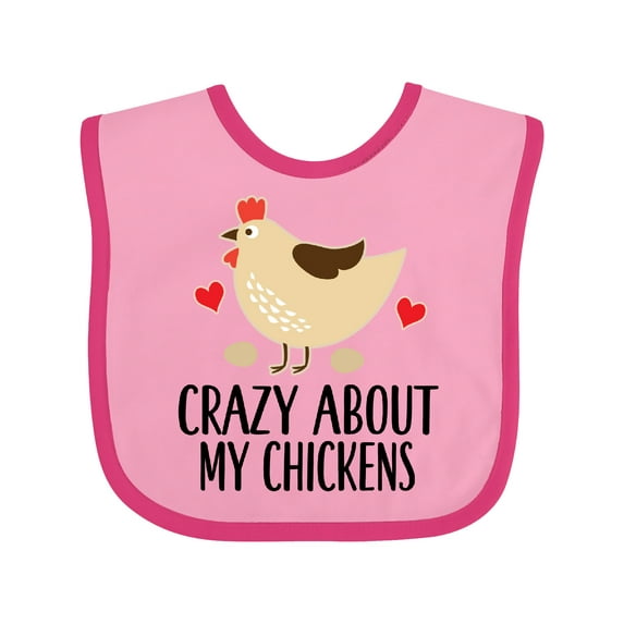 Inktastic Cute Chicken Farming Boys or Girls Baby Bib