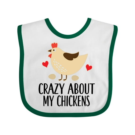 Inktastic Cute Chicken Farming Boys or Girls Baby Bib