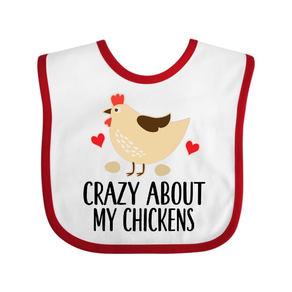 Inktastic Cute Chicken Farming Boys or Girls Baby Bib