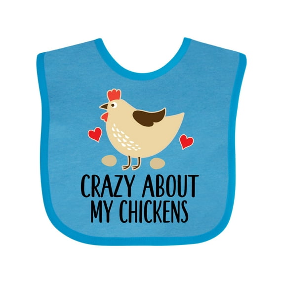 Inktastic Cute Chicken Farming Boys or Girls Baby Bib
