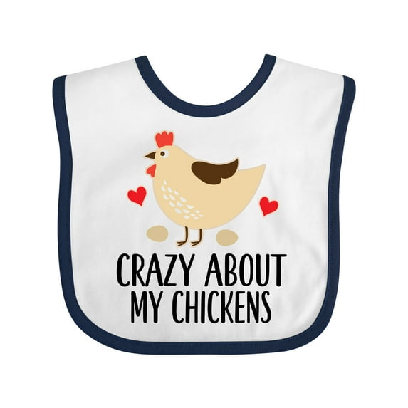 Inktastic Cute Chicken Farming Boys or Girls Baby Bib