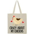 thumbnail image 1 of Inktastic Cute Chicken Farming Tote Bag, 1 of 5