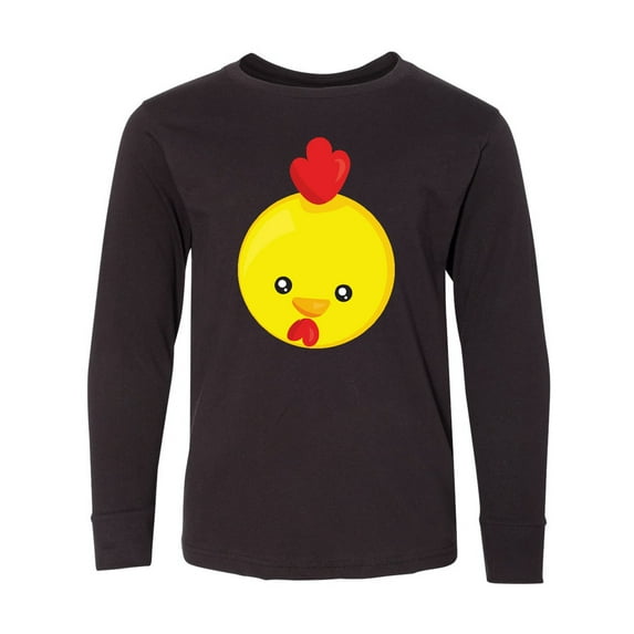 Inktastic Cute Chicken, Little Chicken, Yellow Chicken Long Sleeve Youth T-Shirt