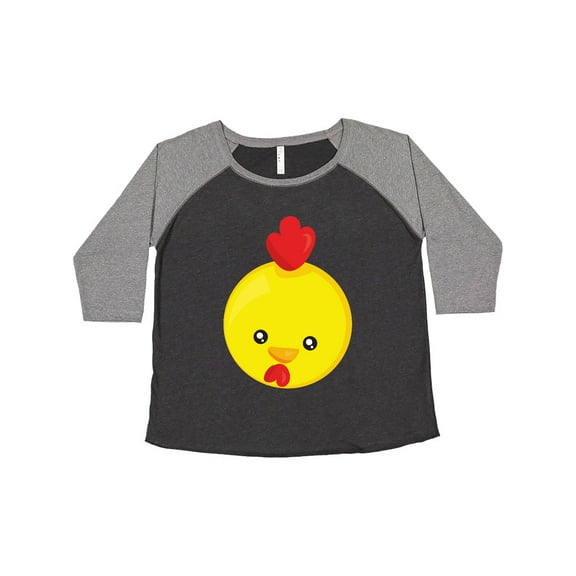 Inktastic Cute Chicken, Little Chicken, Yellow Chicken Women's Plus Size T-Shirt