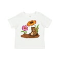 thumbnail image 1 of Inktastic Cute Chipmunk on Lunch Break with Flowers Boys or Girls Toddler T-Shirt, 1 of 5