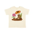 thumbnail image 1 of Inktastic Cute Chipmunk on Lunch Break with Flowers Boys or Girls Toddler T-Shirt, 1 of 5