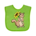 thumbnail image 1 of Inktastic Cute Chipmunk with Sunflower Boys or Girls Baby Bib, 1 of 4