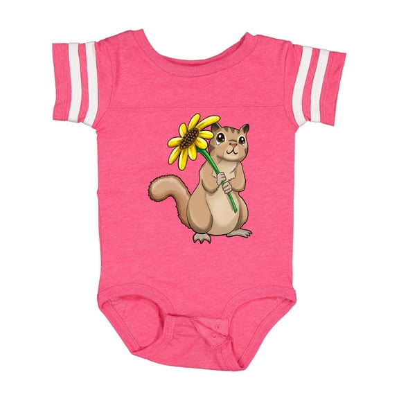 Inktastic Cute Chipmunk with Sunflower Boys or Girls Baby Bodysuit