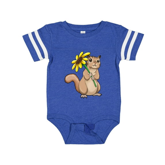 Inktastic Cute Chipmunk with Sunflower Boys or Girls Baby Bodysuit