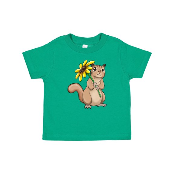Inktastic Cute Chipmunk with Sunflower Boys or Girls Baby T-Shirt