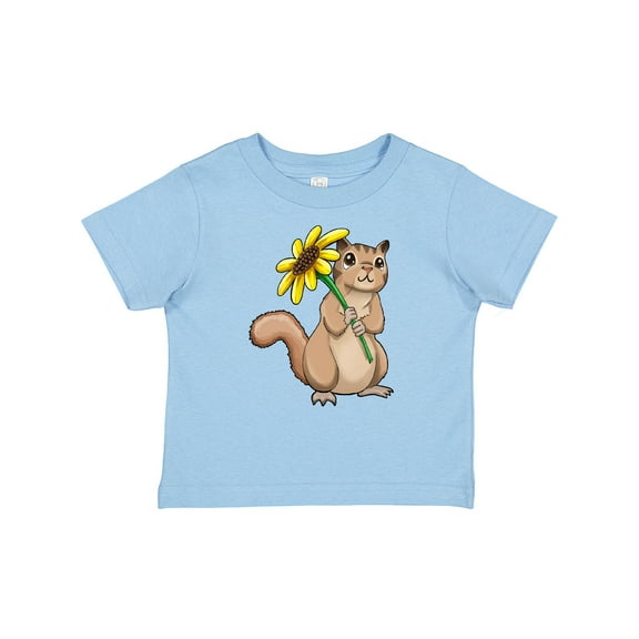 Inktastic Cute Chipmunk with Sunflower Boys or Girls Baby T-Shirt