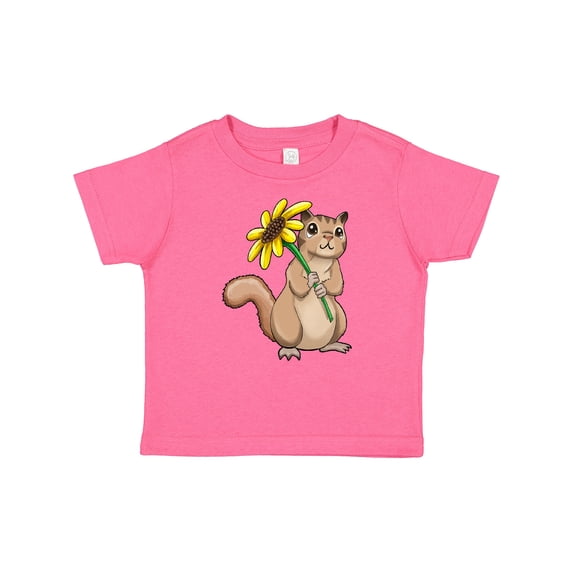 Inktastic Cute Chipmunk with Sunflower Boys or Girls Baby T-Shirt