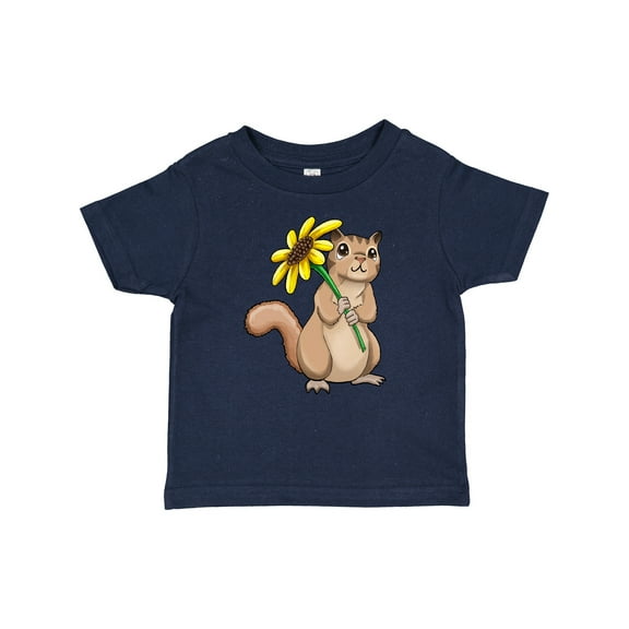 Inktastic Cute Chipmunk with Sunflower Boys or Girls Baby T-Shirt
