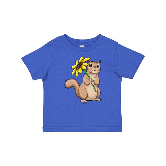 Inktastic Cute Chipmunk with Sunflower Boys or Girls Baby T-Shirt