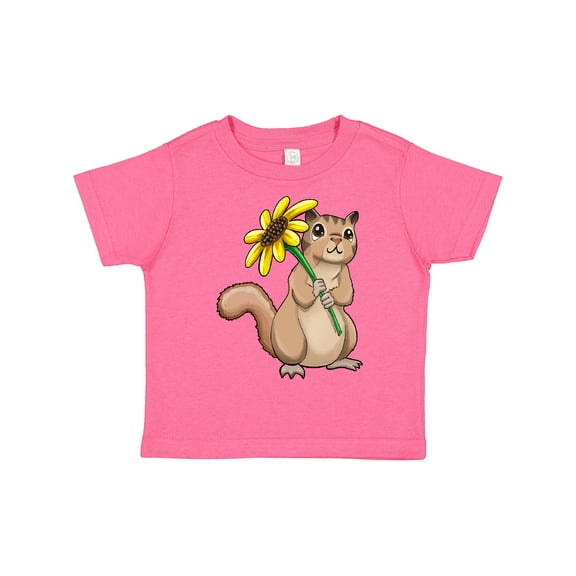 Inktastic Cute Chipmunk with Sunflower Boys or Girls Toddler T-Shirt
