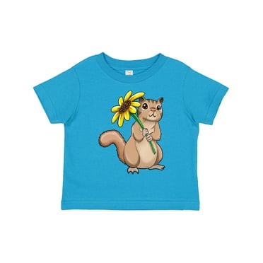 Inktastic Cute Chipmunk with Sunflower Boys or Girls Toddler T-Shirt