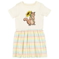 thumbnail image 1 of Inktastic Cute Chipmunk with Sunflower Girls Toddler Dress, 1 of 5