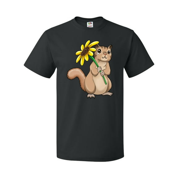 Inktastic Cute Chipmunk with Sunflower T-Shirt