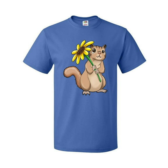 Inktastic Cute Chipmunk with Sunflower T-Shirt