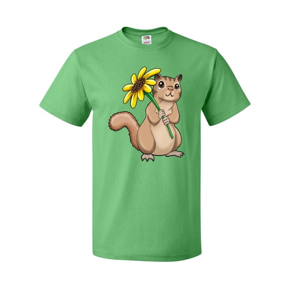 Inktastic Cute Chipmunk with Sunflower T-Shirt