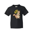 thumbnail image 1 of Inktastic Cute Chipmunk with Sunflower Youth T-Shirt, 1 of 5