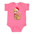 thumbnail image 1 of Inktastic Cute Christmas Cat Tangled in Colorful Lights with Red Hat Boys or Girls Baby Bodysuit, 1 of 5