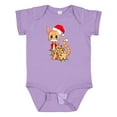 thumbnail image 1 of Inktastic Cute Christmas Cat Tangled in Colorful Lights with Red Hat Boys or Girls Baby Bodysuit, 1 of 5