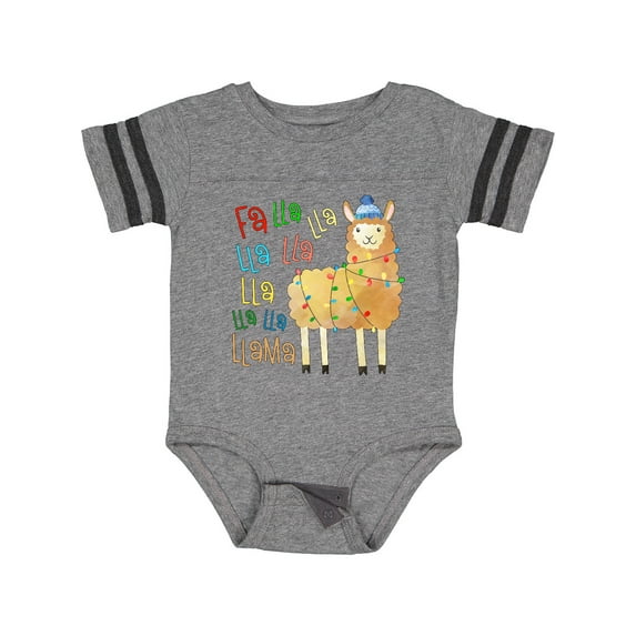 Inktastic Cute Christmas Fa Lla Llama Boys or Girls Baby Bodysuit