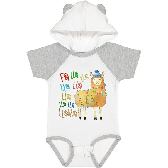 Inktastic Cute Christmas Fa Lla Llama Boys or Girls Baby Bodysuit