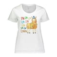 thumbnail image 1 of Inktastic Cute Christmas Fa Lla Llama Women's Plus Size T-Shirt, 1 of 5