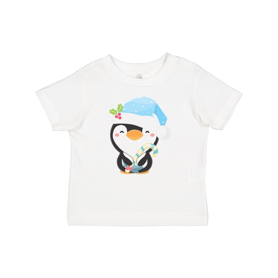Inktastic Cute Christmas Penguin in Blue Hat Boys or Girls Baby T-Shirt