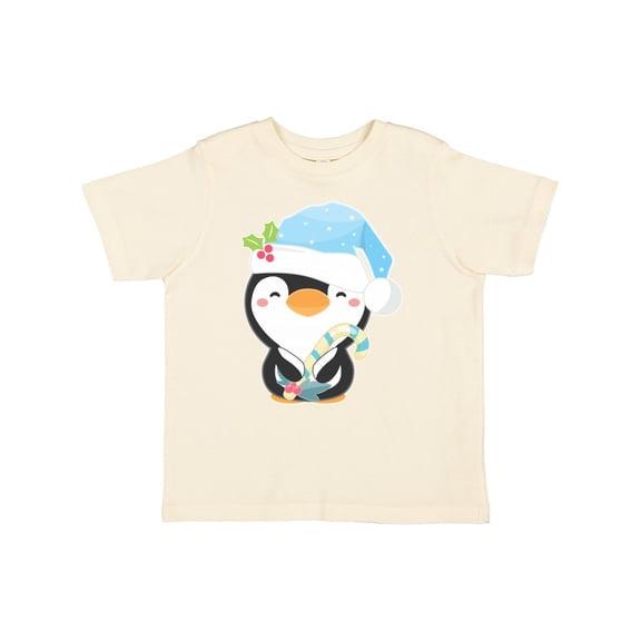 Inktastic Cute Christmas Penguin in Blue Hat Boys or Girls Toddler T-Shirt