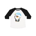 thumbnail image 1 of Inktastic Cute Christmas Penguin in Blue Hat Boys or Girls Toddler T-Shirt, 1 of 5